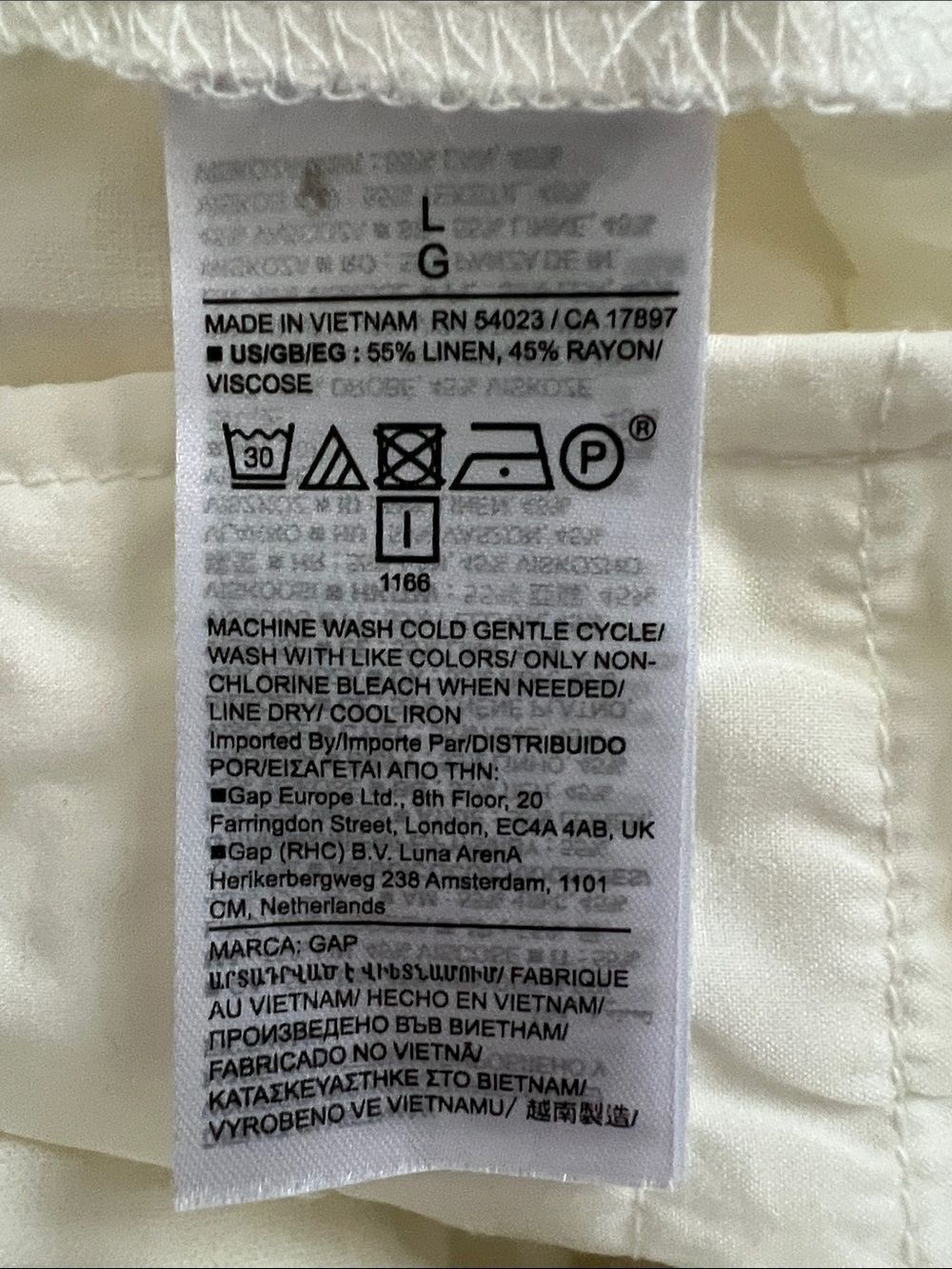 NWT GAP 365 High-Rise Linen Blend Pleated White Shorts Size L - Picture 10 of 15